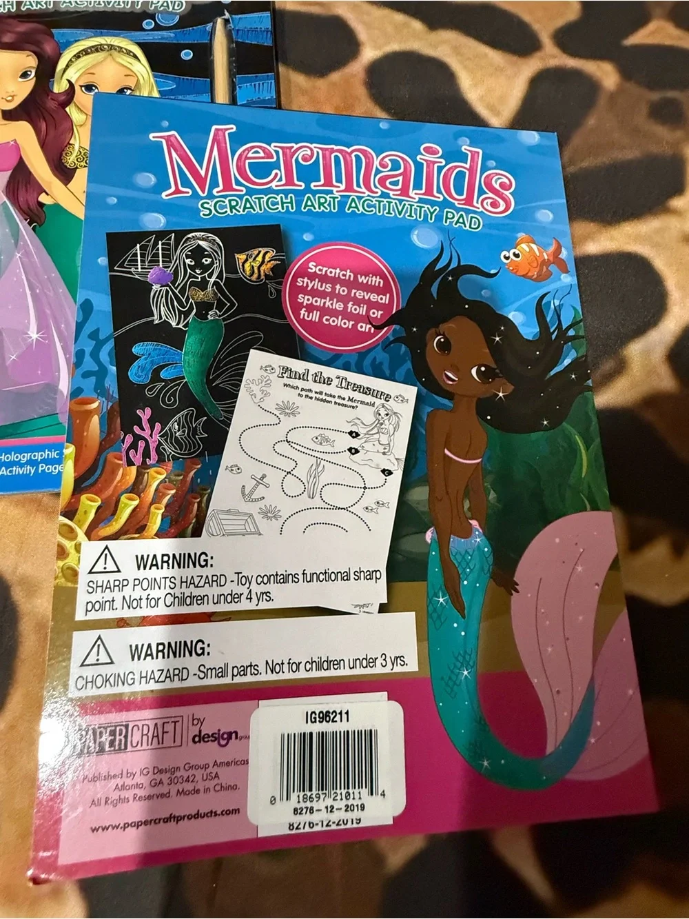Mermaid Activity Pads for Kids - Teal & Purple- Two